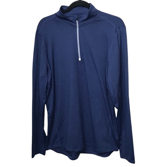 Kirkland Signature Blue 1/4 Zip Jacket - Picture 1 of 8
